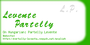 levente partelly business card